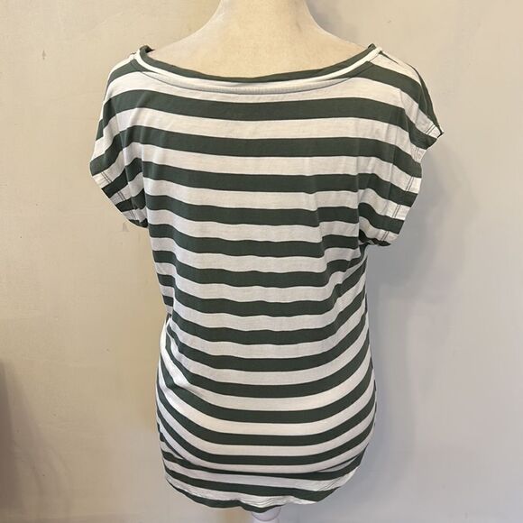 Gap green white striped muscle tee Size XS EUC - Picture 5 of 9